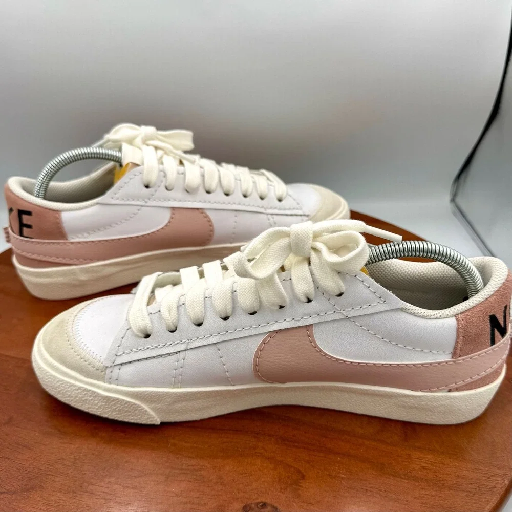 Nike Blazer‎ Low 77 Sneakers Jumbo White Pink Oxford Retro DQ1470-102 Womens 11